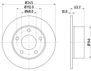 MDC828 Brzdový kotouč MINTEX