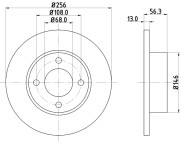 MDC756 Brzdový kotouč MINTEX