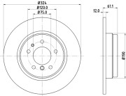 MDC834 Brzdový kotouč MINTEX