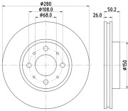 MDC824 Brzdový kotouč MINTEX