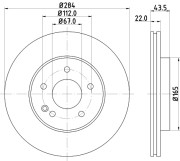 MDC741 Brzdový kotouč MINTEX