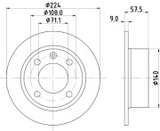 MDC802 Brzdový kotouč MINTEX