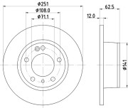 MDC835 Brzdový kotouč MINTEX