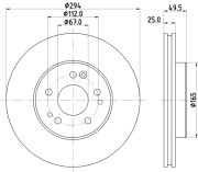 MDC851 Brzdový kotouč MINTEX