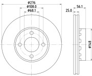 MDC775 Brzdový kotouč MINTEX