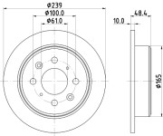 MDC644 Brzdový kotouč MINTEX