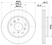 MDC663 Brzdový kotouč MINTEX