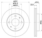 MDC798 Brzdový kotouč MINTEX