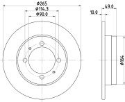 MDC930 Brzdový kotouč MINTEX