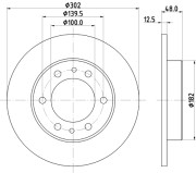 MDC880 Brzdový kotouč MINTEX