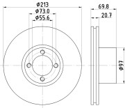 MDC396 Brzdový kotouč MINTEX