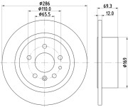 MDC867 Brzdový kotouč MINTEX