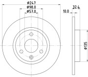 MDC762 Brzdový kotouč MINTEX