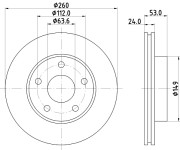 MDC371 Brzdový kotouč MINTEX