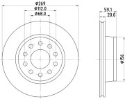 MDC1198 Brzdový kotouč MINTEX