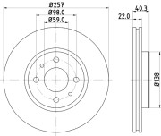 MDC1084C Brzdový kotouč MINTEX