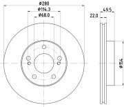 MDC860 Brzdový kotouč MINTEX