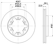 MDC817 Brzdový kotouč MINTEX