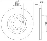 MDC1524R Brzdový kotouč MINTEX