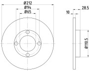 MDC1101 Brzdový kotouč MINTEX