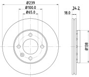 MDC916 Brzdový kotouč MINTEX