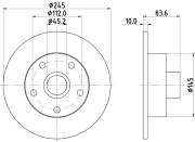 MDC830 Brzdový kotouč MINTEX