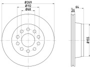 MDC1241 Brzdový kotouč MINTEX