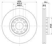 MDC1242 Brzdový kotouč MINTEX