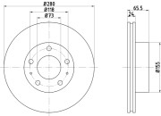 MDC839 Brzdový kotouč MINTEX