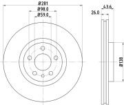 MDC827 Brzdový kotouč MINTEX