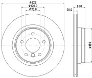 MDC1259 Brzdový kotouč MINTEX