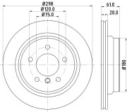 MDC1054 Brzdový kotouč MINTEX