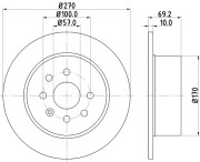 MDC1057 Brzdový kotouč MINTEX