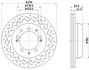 MDC1283 Brzdový kotouč MINTEX