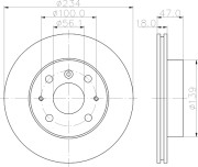 MDC1032 Brzdový kotouč MINTEX