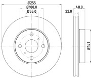 MDC1016C Brzdový kotouč MINTEX