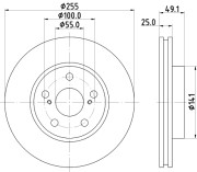 MDC1025 Brzdový kotouč MINTEX