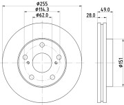 MDC1015 Brzdový kotouč MINTEX