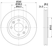 MDC868 Brzdový kotouč MINTEX