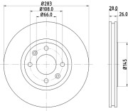 MDC869 Brzdový kotouč MINTEX