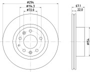 MDC1227 Brzdový kotouč MINTEX