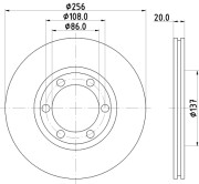 MDC972 Brzdový kotouč MINTEX