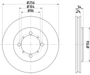 MDC940 Brzdový kotouč MINTEX