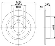 MDC1007 Brzdový kotouč MINTEX