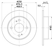 MDC863 Brzdový kotouč MINTEX