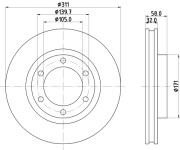 MDC1043 Brzdový kotouč MINTEX