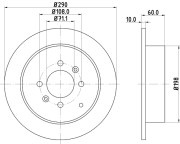 MDC1063 Brzdový kotouč MINTEX