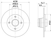 MDC1013 Brzdový kotouč MINTEX