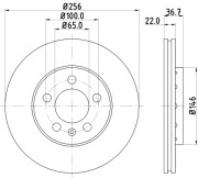 MDC1019 Brzdový kotouč MINTEX