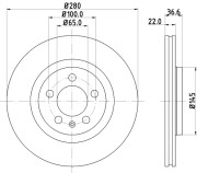 MDC978C Brzdový kotouč MINTEX